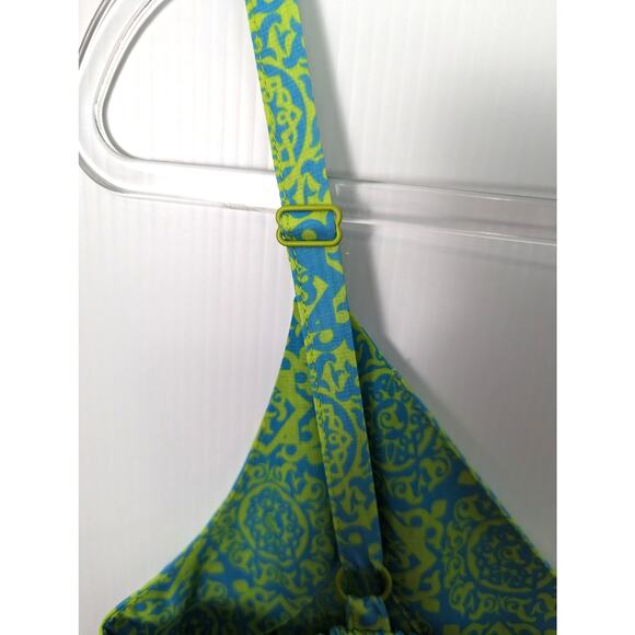 Gretchen Scott Fiesta Time Maxi Dress Sultan's Dining Room Turquoise Lime NEW M - Picture 7 of 12